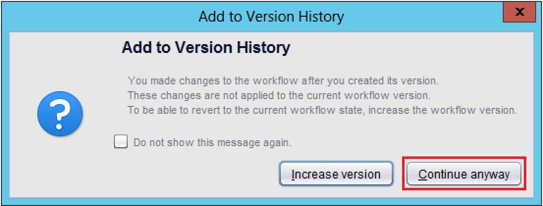 add to version history