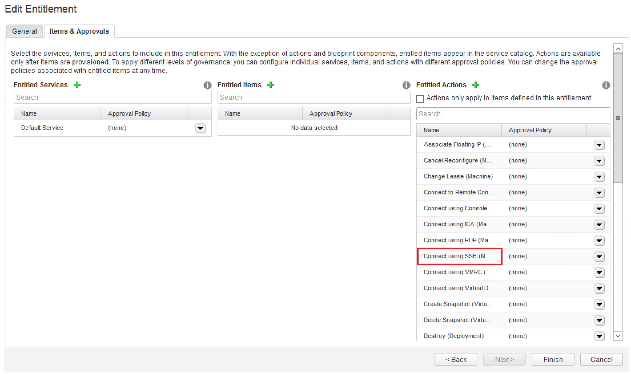 connect-using-ssh-vra7-entitlement